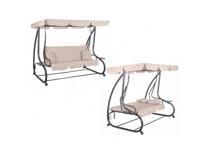 Качеля садова Bonro Garden BW-002 бежева 3 місна