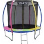 Батут Atleto 252 см з внутрішньою сіткою multikolor