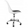 Крісло офісне, комп&apos;ютерне Bonro B-881 біле з чорним сидінням