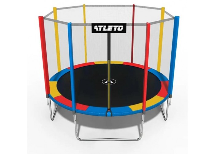 Батут Atleto Батут 374 см з сіткою, multikolor