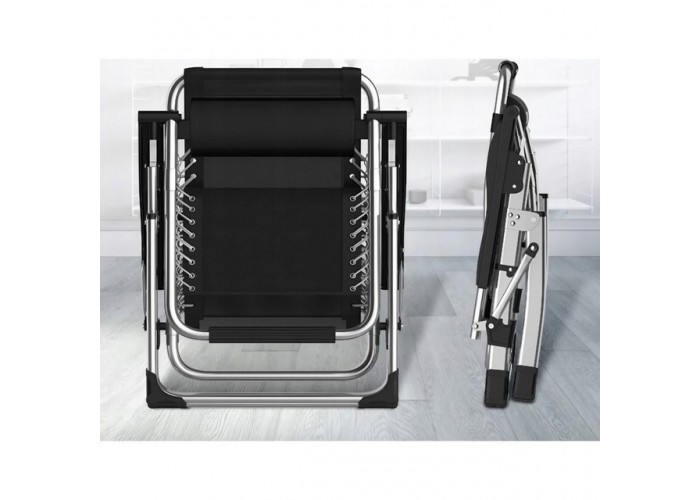 Шезлонги комплект 2шт Bonro BG-006 чорний + кишеня