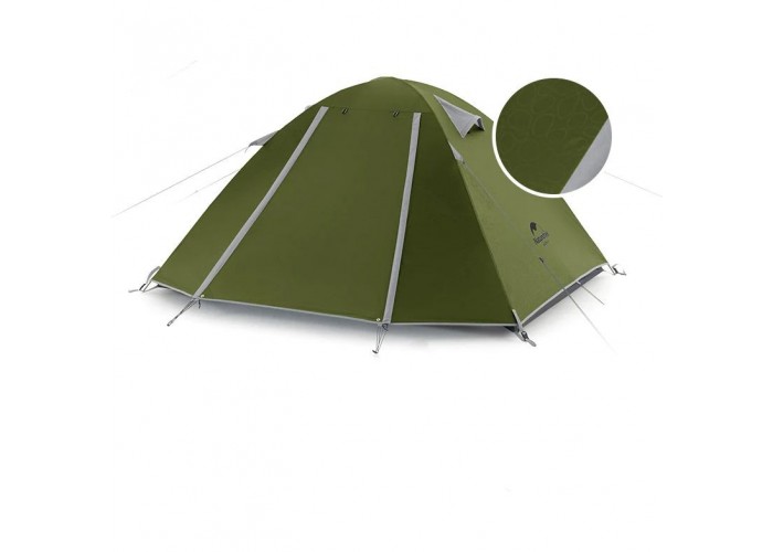 Намет двомісний Naturehike P-Series NH18Z022-P, 210T/65D, темний хакі