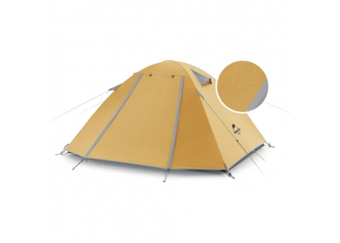 Намет чотиримісний Naturehike P-Series NH18Z044-P 210T/65D, жовтий