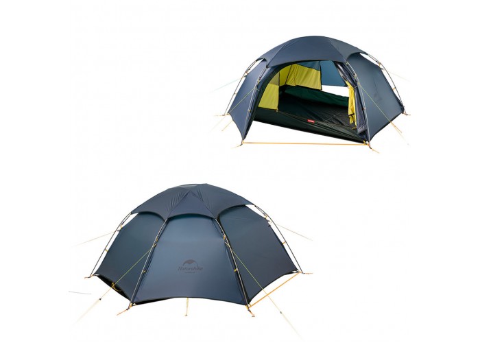 Намет двомісний зі сферичним куполом Naturehike Cloud Peak 2 NH19K240-Y, 15D, темно-синій