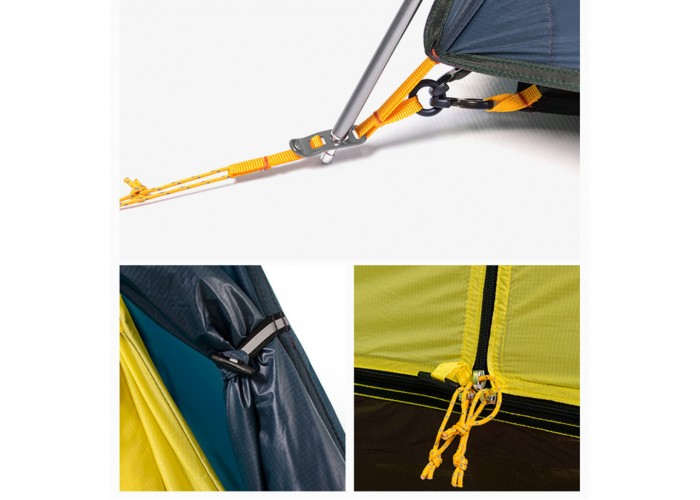 Намет двомісний зі сферичним куполом Naturehike Cloud Peak 2 NH19K240-Y, 15D, темно-синій