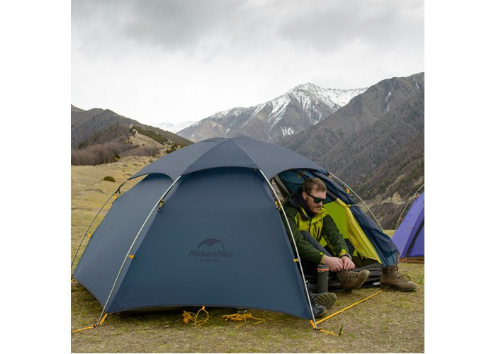 Намет двомісний зі сферичним куполом Naturehike Cloud Peak 2 NH19K240-Y, 15D, темно-синій