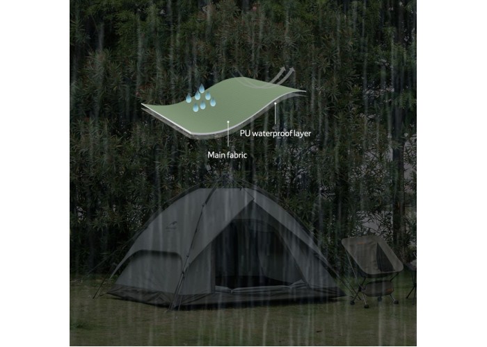 Намет чотиримісний автоматичний Naturehike NH21ZP008, темно-зелений