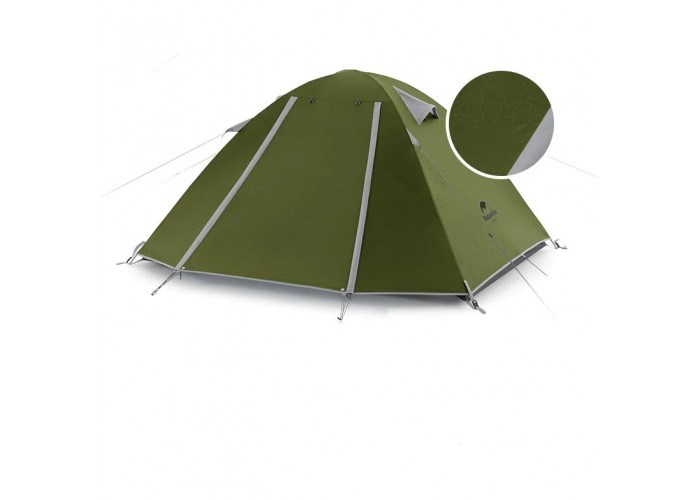 Намет тримісний Naturehike P-Series NH18Z033-P 210T/65D, темно-зелений