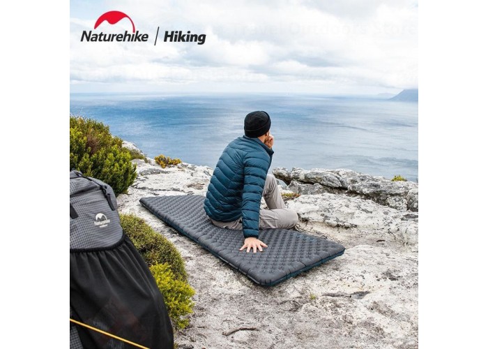Матрац надувний надлегкий Naturehike CNH22DZ018, із мішком для надування, прямокутний зелений 183 см