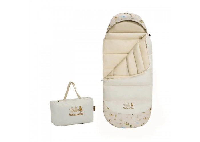 Спальник дитячий з капюшоном Naturehike B300 CNH22SD001, бежевий
