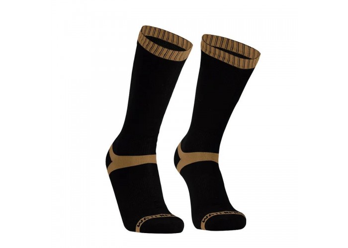 Шкарпетки водонепроникні Dexshell Hytherm Pro Socks, розмір XL (47-49), чорні з коричневою смугою