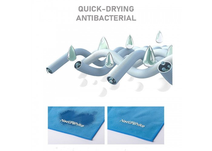Рушник антибактеріальний швидковисихаючий Fitness Naturehike NH20FS009, 160*80, чорний