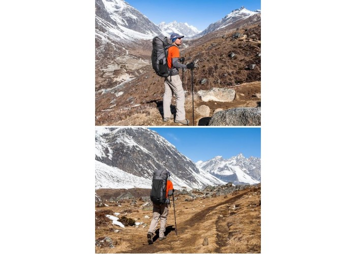 Рюкзак туристичний Naturehike Rock NH19BP095, 60+5 л, чорний