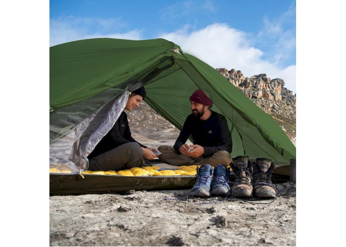 Намет надлегкий двомісний з футпринтом Naturehike Mongar NH17T007-M, 210T, темно-зелений