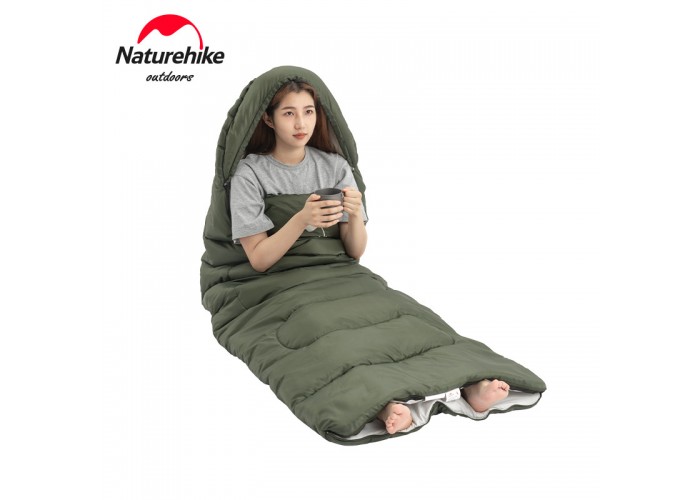 Спальний мішок Naturehike Y150L NH21MSD08, правий, темно-зелений