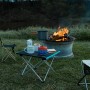 Стіл розкладний Naturehike NH19Z008-Z, алюміній, Розмір L, сірий