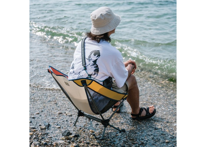 Стілець складаний Naturehike Moon YL08 NH20JJ027, 600D Oxford / алюміній, біло-помаранчевий
