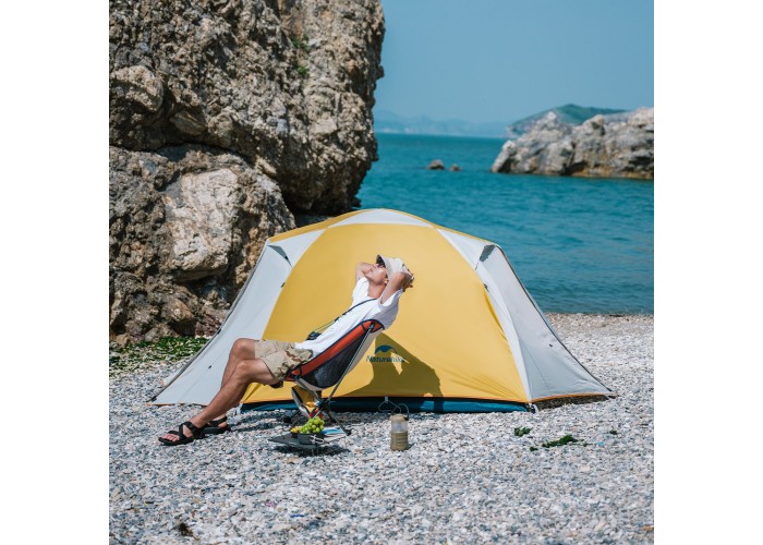 Стілець складаний Naturehike Moon YL08 NH20JJ027, 600D Oxford / алюміній, біло-помаранчевий