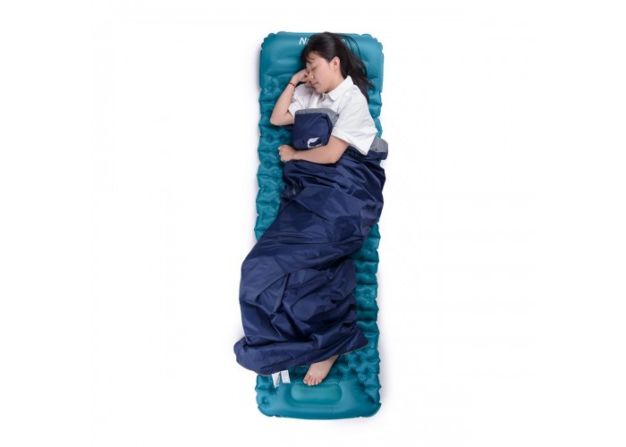 Спальник надлегкий Naturehike LW180 NH21MSD04 лівий, (15°C), p-p М, темно-блакитний