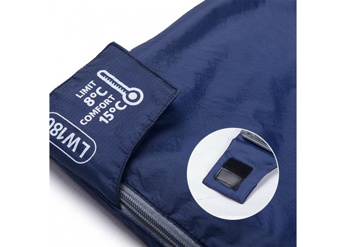Спальник надлегкий Naturehike LW180 NH21MSD04 правий, (15°C), p-p М, темно-блакитний