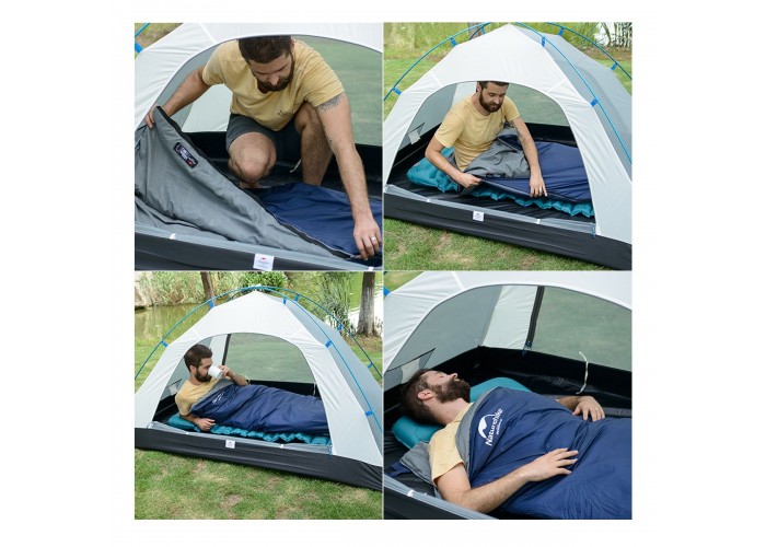 Спальник надлегкий Naturehike LW180 NH21MSD04 правий, (15°C), p-p М, темно-блакитний