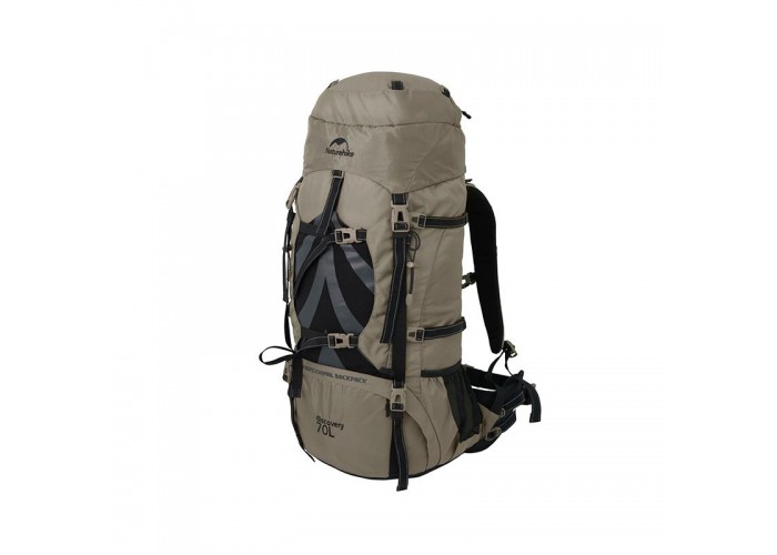 Рюкзак туристичний Naturehike NH70B070-B, 70 л + 5 л, світло-коричневий