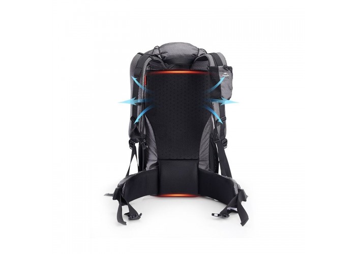 Рюкзак туристичний Naturehike Rock NH19BP095, 60+5 л, графіт в клітинку
