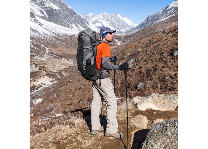 Рюкзак туристичний Naturehike Rock NH19BP095, 60+5 л, графіт в клітинку