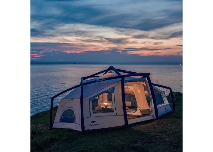 Намет надувний Naturehike CNK2300ZP012, блакитний великий