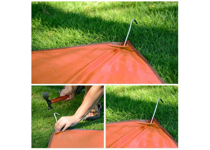 Тент универсальний Naturehike 210T NH15D005-X, 2,10х2,15м, помаранчевий
