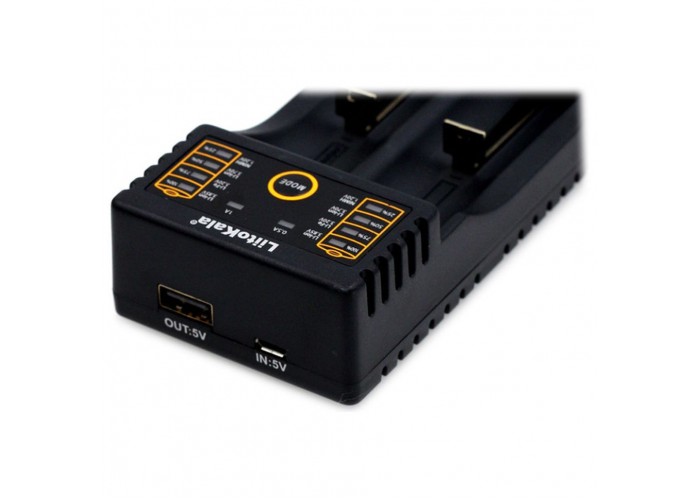 Зарядний пристрій Liitokala Lii-202, Ni-Mh/Li-ion/Li-Fe/LiFePO4, USB, Powerbank, LED, Box