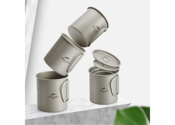 Кружка титанова з ручкою 300 мл Naturehike NH20CJ005