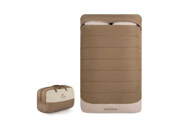 Спальний мішок двомісний Naturehike NH21MSD02, коричневий