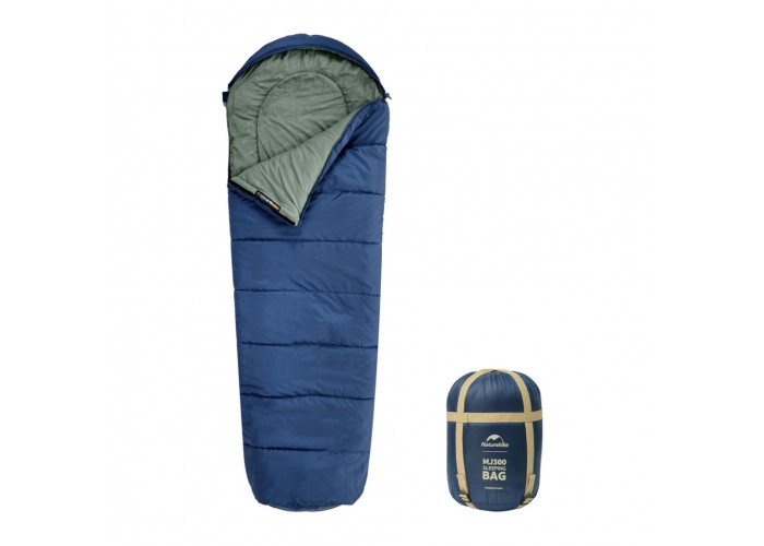 Спальник з капюшоном Naturehike MJ300 CNK2300SD014, темно-блакитний