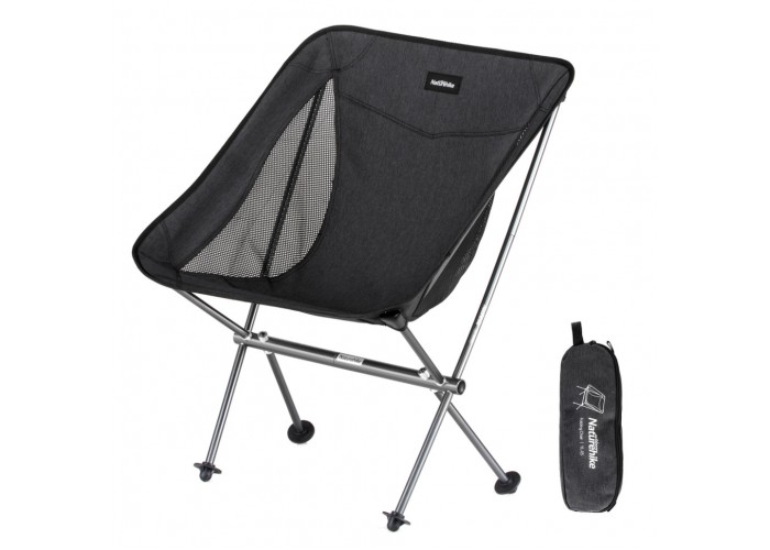 Стілець складаний Naturehike Stellaluna L04 CNK2450JJ015, розмір M, алюміній, чорний