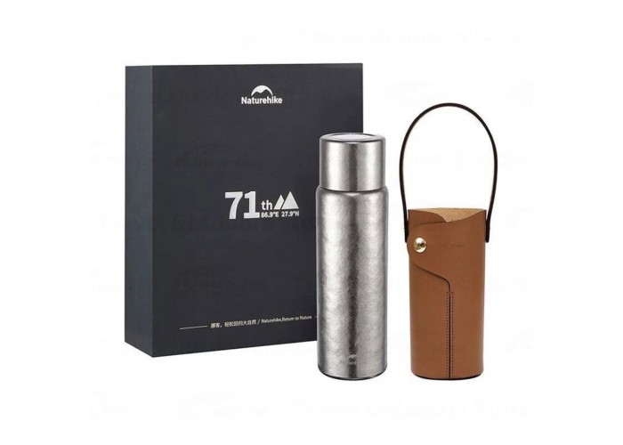 Термос титановий з чохлом Naturehike CNK230CF012 600 ml