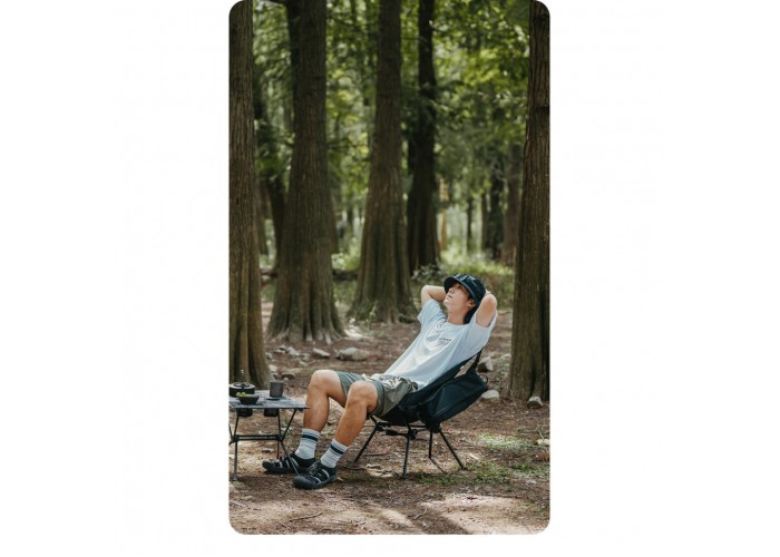 Крісло складане Naturehike Clamshell 001 Triangle Folding Moon Chair, чорний
