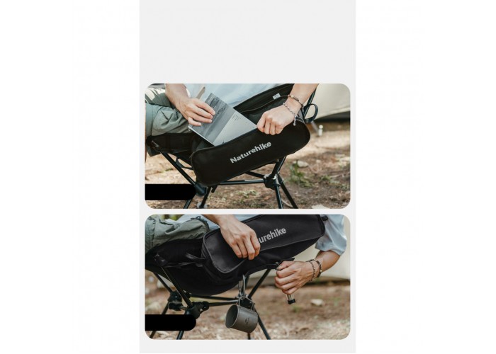 Крісло складане Naturehike Clamshell 001 Triangle Folding Moon Chair, чорний