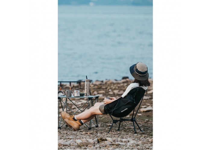 Крісло складане Naturehike Clamshell 001 Triangle Folding Moon Chair, чорний