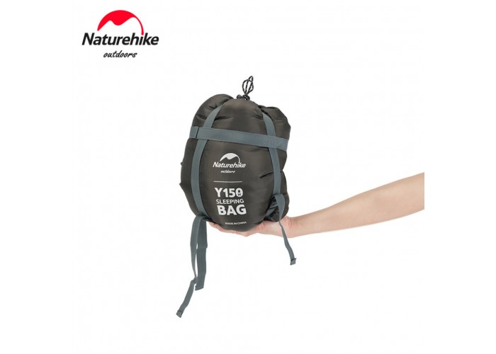 Спальник з капюшоном та закругленим дном Naturehike Y150 NH21MSD08 лівий, темно-блакитний