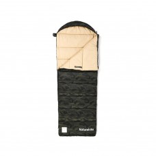 Спальний мішок з капюшоном Naturehike M320 CNK2350WS023, зелений камуфляж, правий