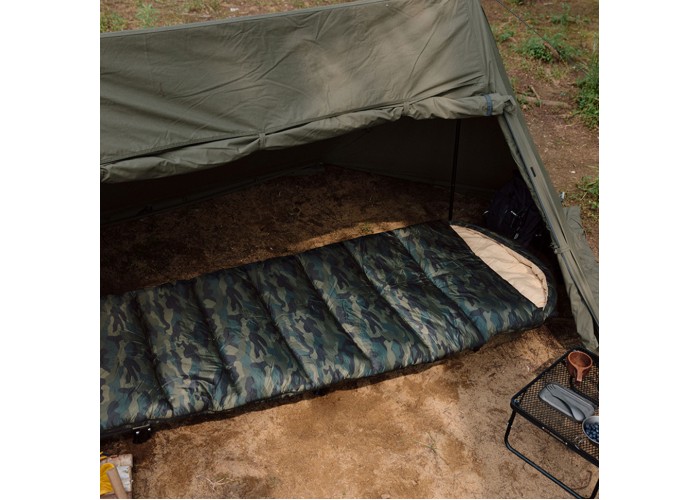 Спальний мішок з капюшоном Naturehike M320 CNK2350WS023, зелений камуфляж, правий