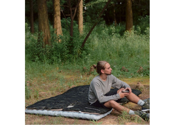 Спальний мішок з капюшоном Naturehike M320 CNK2350WS023, зелений камуфляж, правий