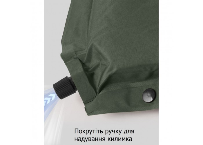 Килимок самонадувний одномісний з подушкою Naturehike CNK2450WS020, 100 мм, бежевий