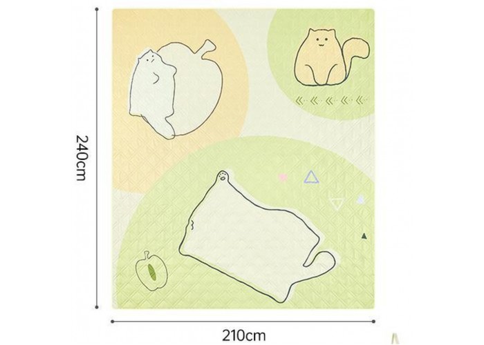Килимок для пікніка Naturehike 210*240 CNK2350WS010, світло-салатний