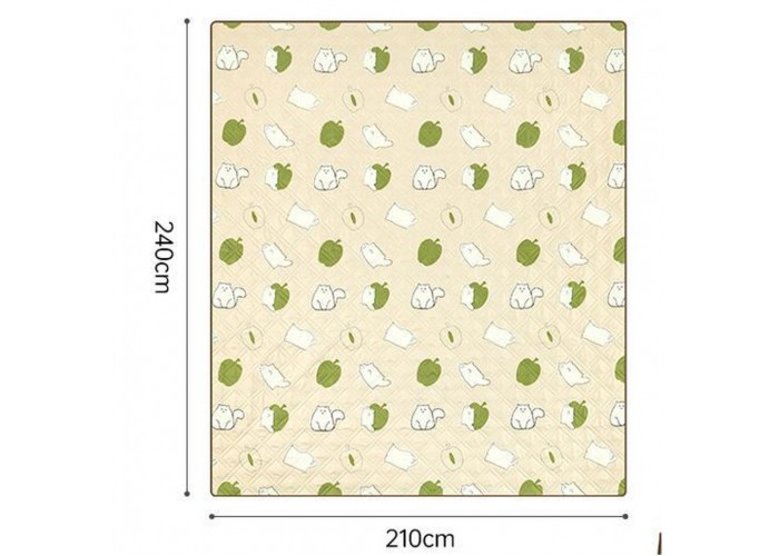 Килимок для пікніка Naturehike 210*240 CNK2350WS010, бежевий з котами