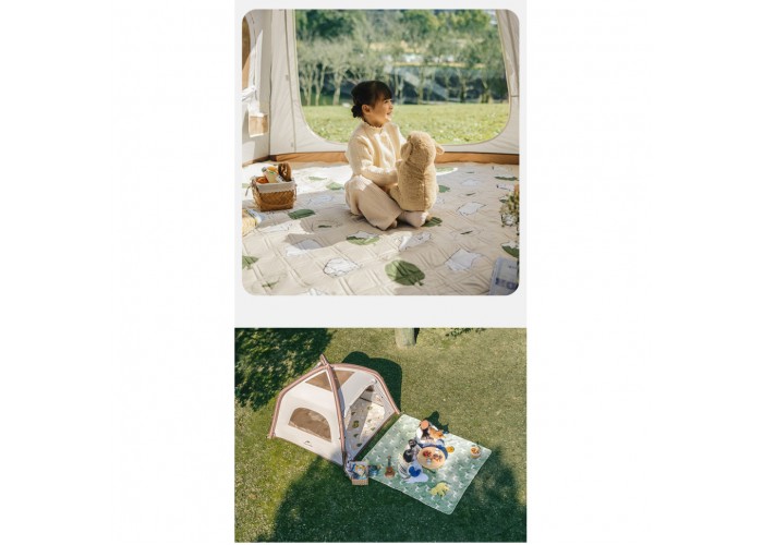 Килимок для пікніка Naturehike 210*240 CNK2350WS010, бежевий з котами