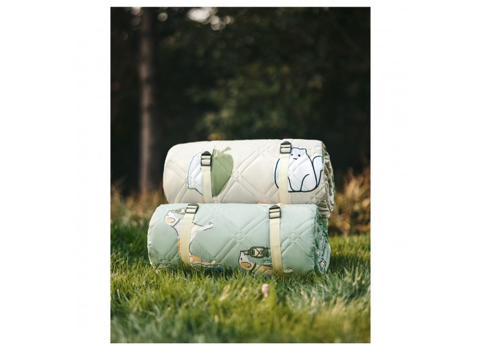 Килимок для пікніка Naturehike 210*240 CNK2350WS010, бежевий з котами