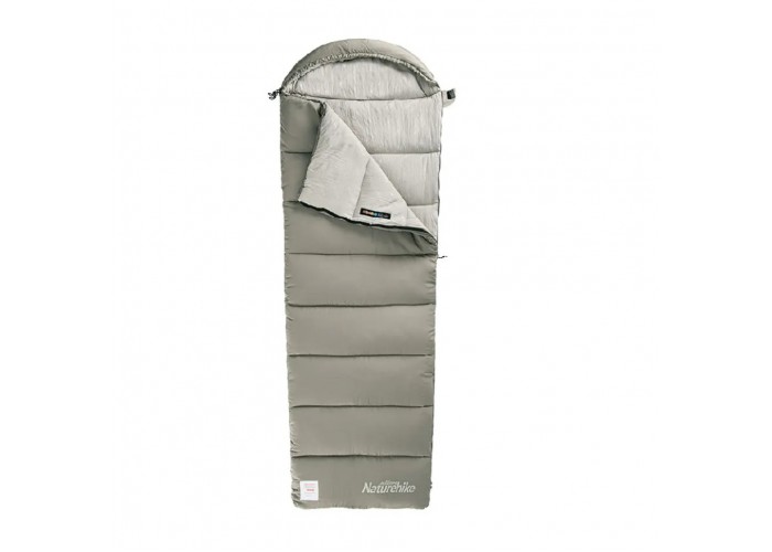 Спальний мішок з капюшоном Naturehike M300 NH20MSD02, зелений, правий