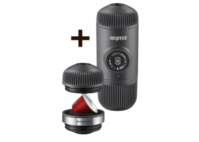 Портативна еспресо-кавоварка Wacaco Nanopresso+ з адаптером для капсули